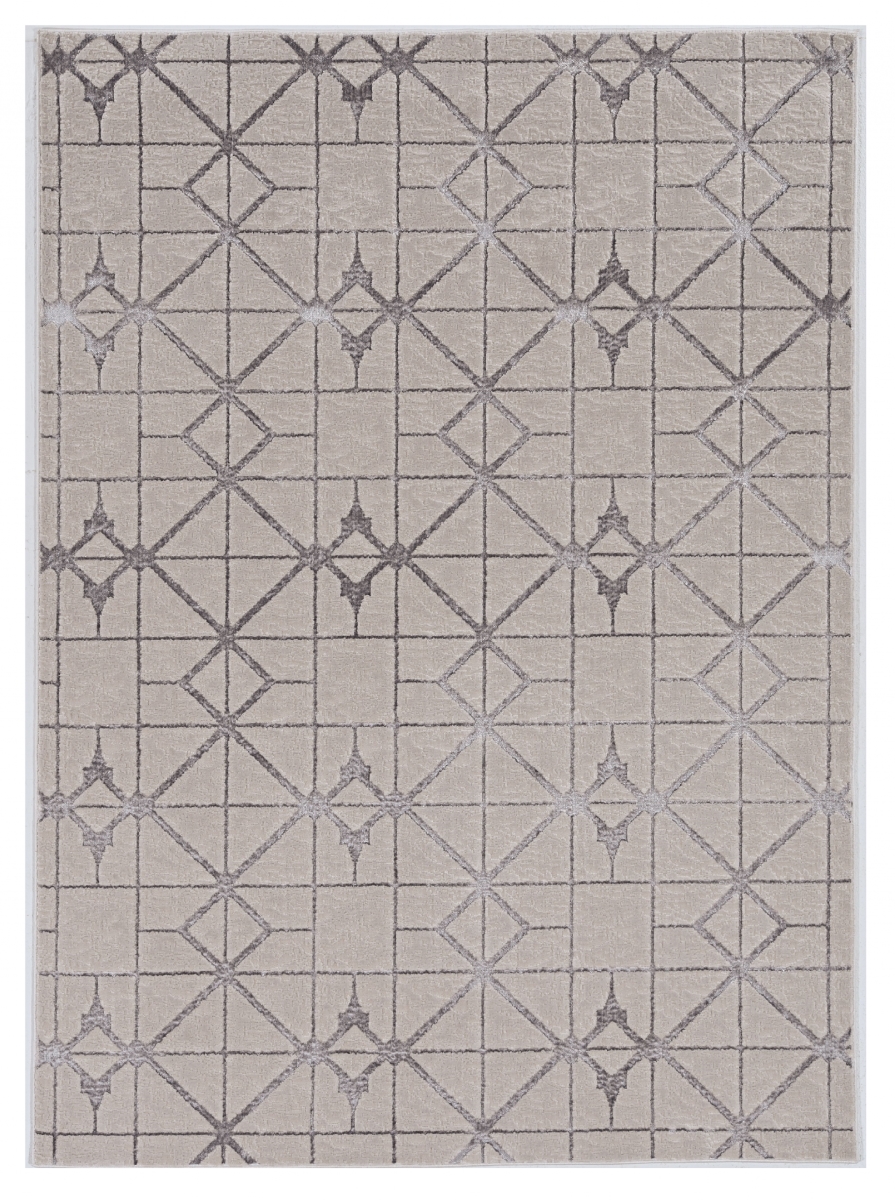 39 x 59 in. Ivory or Silver Polypropylene or Polyester Rug