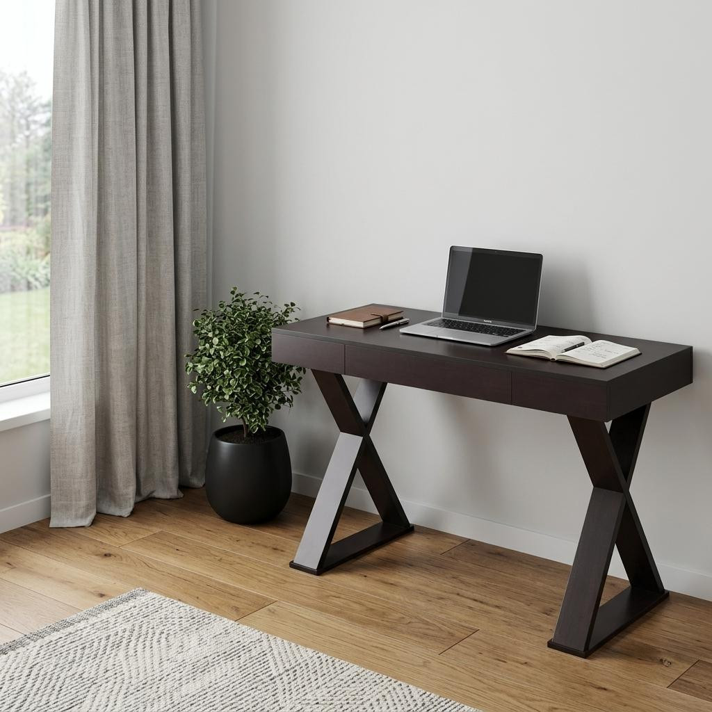 723759 47 in. Espresso Wood Writing Desk