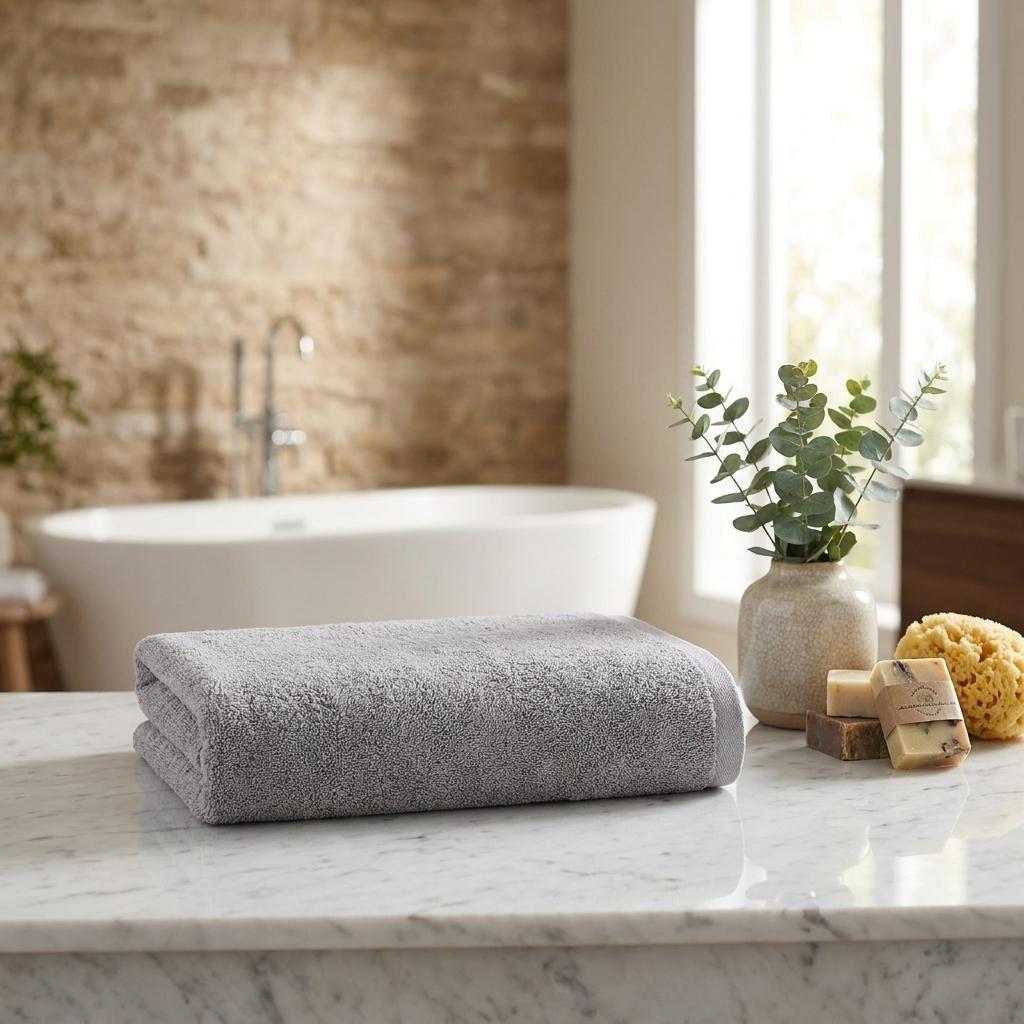 756162 Light Gray Turkish Cotton 27 x 54 in. Bath Towel