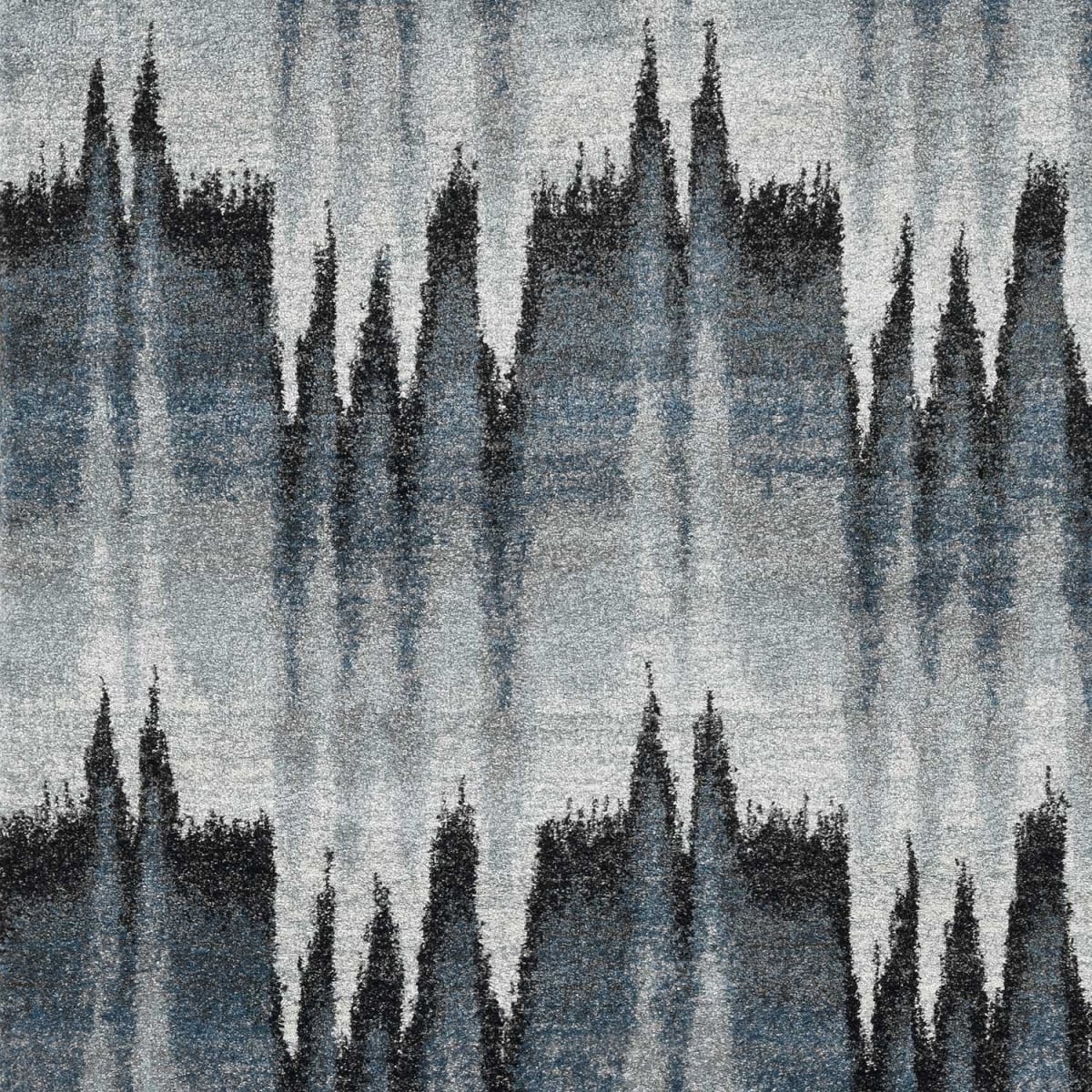 374853 94 x 130 in. Blue, Ivory Polypropylene Rug