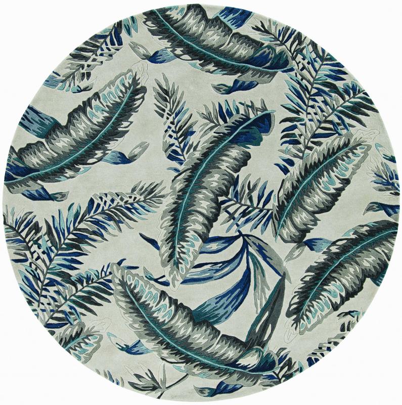 30 x 50 in. Grey or Blue Wool Rug