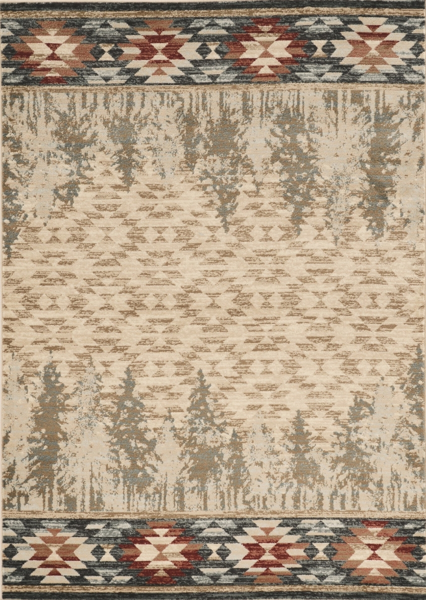 39 x 63 in. Ivory Polypropylene Rug