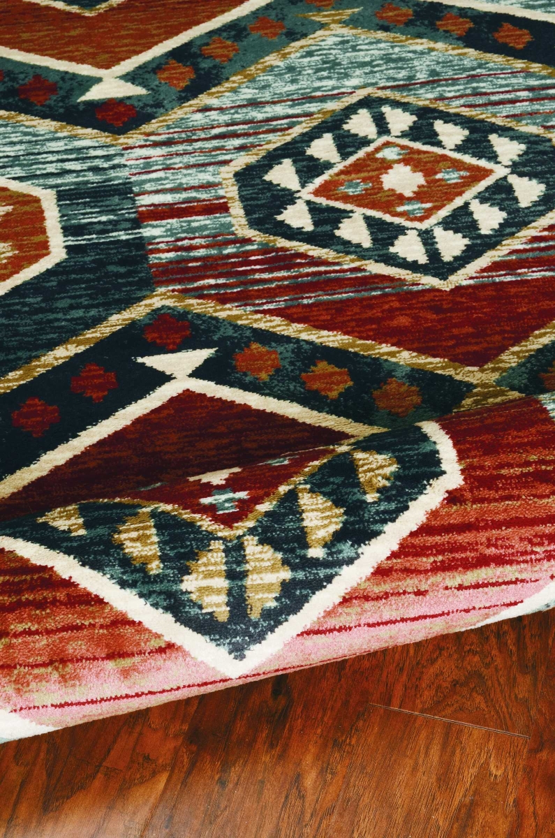 94 x 118 in. Red Polypropylene Rug