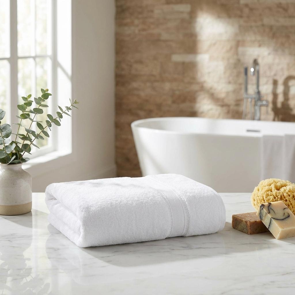 755991 White Turkish Cotton 40 x 60 in. Bath Sheet