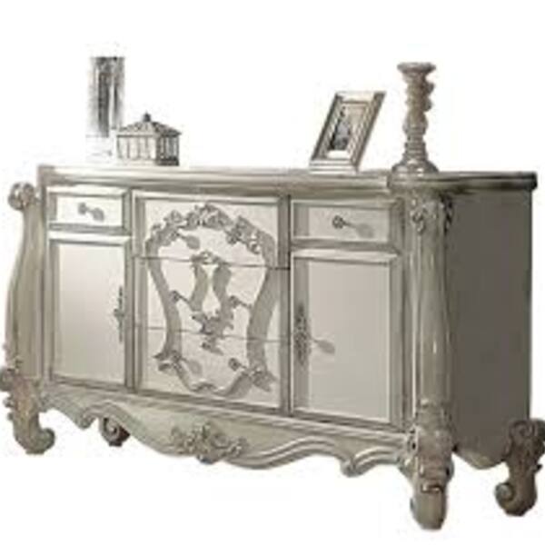 70 x 21 x 38 in. Wood Dresser, Bone White