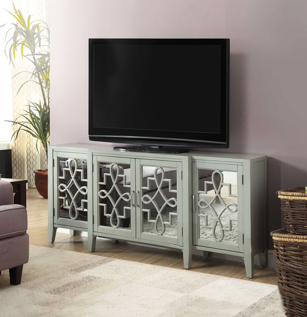 374224 72 x 15 x 32 in. Wood Console Table - Antique Gray