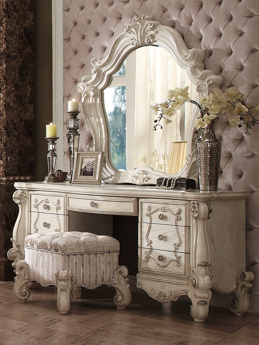 48 x 4 x 47 in. Glass Mirror, Bone White