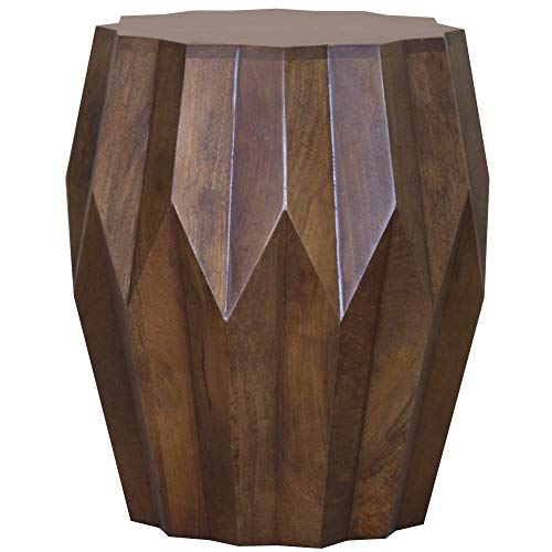 16.4 x 16.4 x 22 in. Wood Accent Table, Black