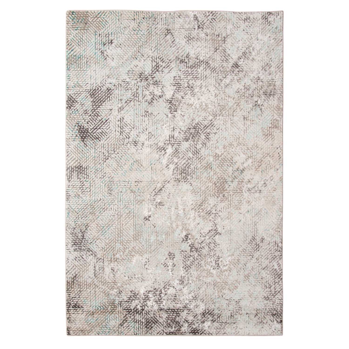 374115 3.93 x 5.57 x 0.38 in. Gray Polyester Area Rug