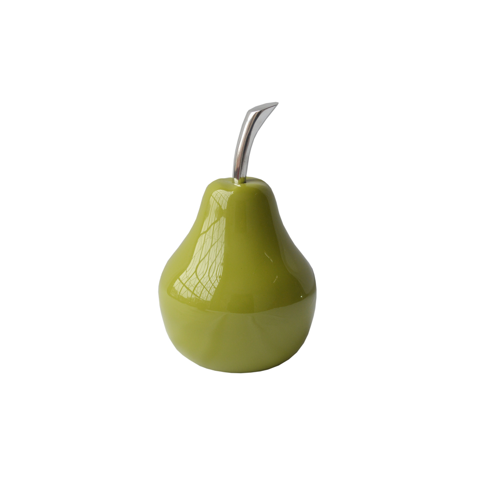 4.25 x 4.25 x 7 in. Green Aluminum Small Pear