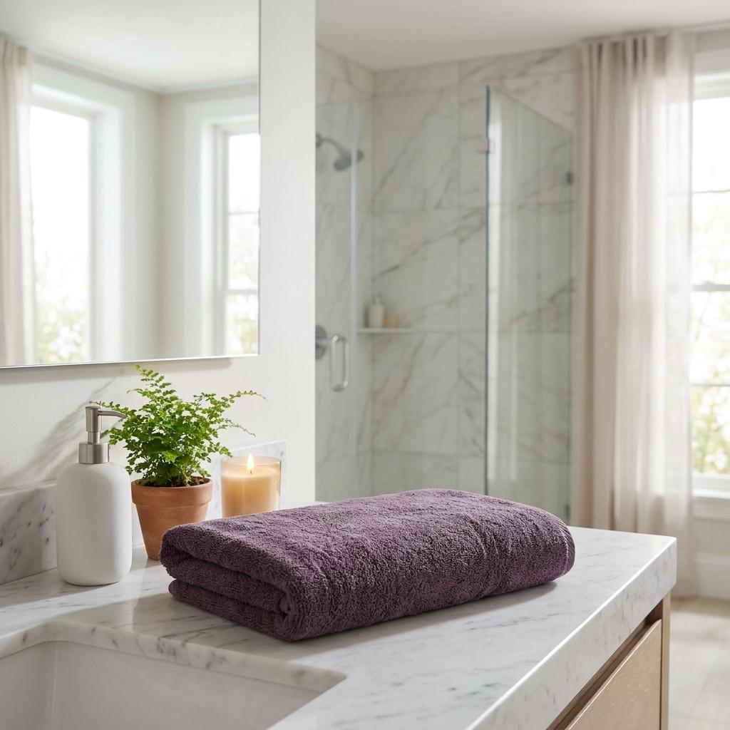 755998 Plum Turkish Cotton 40 x 70 in. Bath Sheet