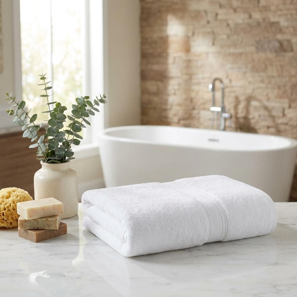 756163 White Turkish Cotton 27 x 54 in. Bath Towel