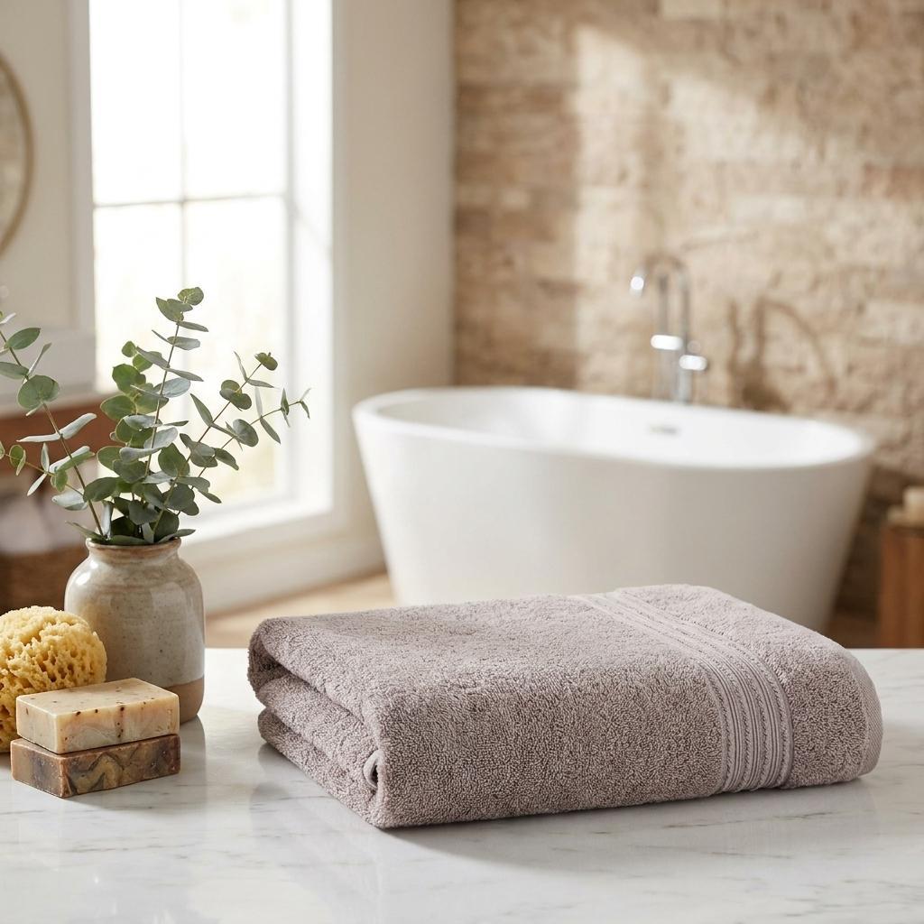 756152 Light Brown Turkish Cotton 27 x 54 in. Bath Towel