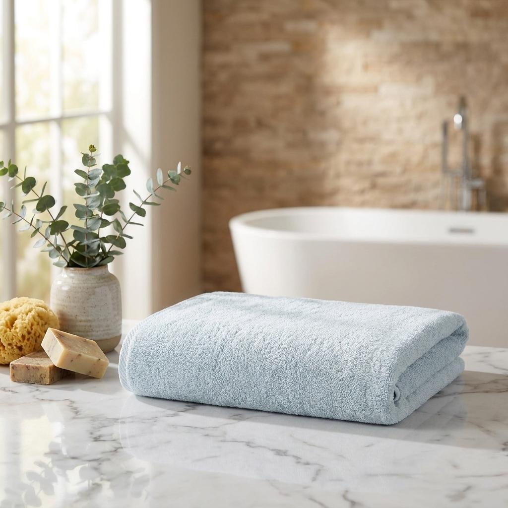 756179 Aqua Turkish Cotton 27 x 54 in. Bath Towel
