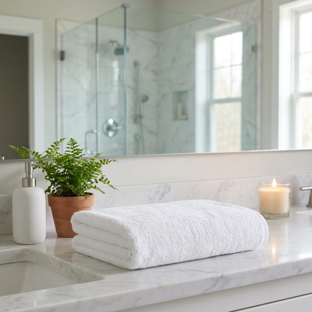 755995 White Turkish Cotton 40 x 70 in. Bath Sheet