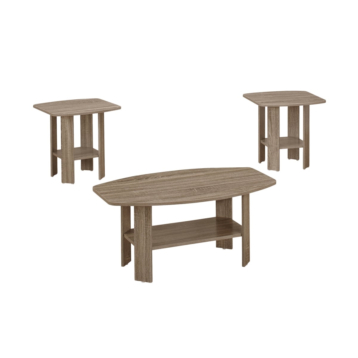 Table Set, Dark Taupe - 3 Piece