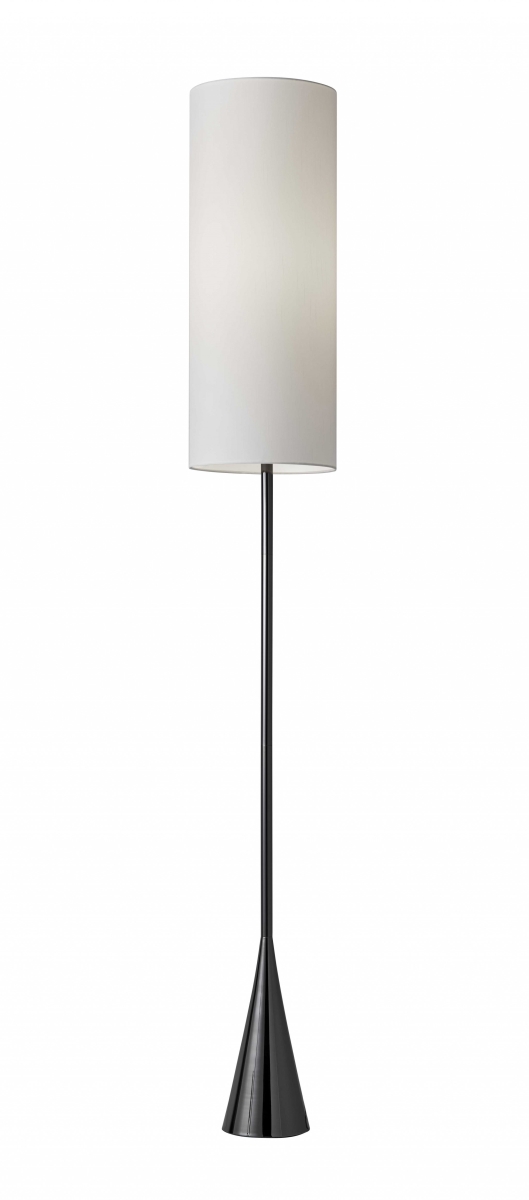 Bell Shaped Base in Black Nickel Metal Dramatic Floor Lamp