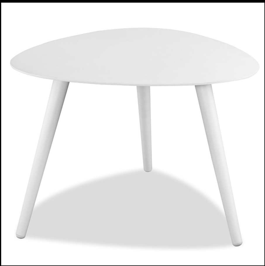 14 x 19 x 17 in. Powder Coated Aluminum Small Side Table, White