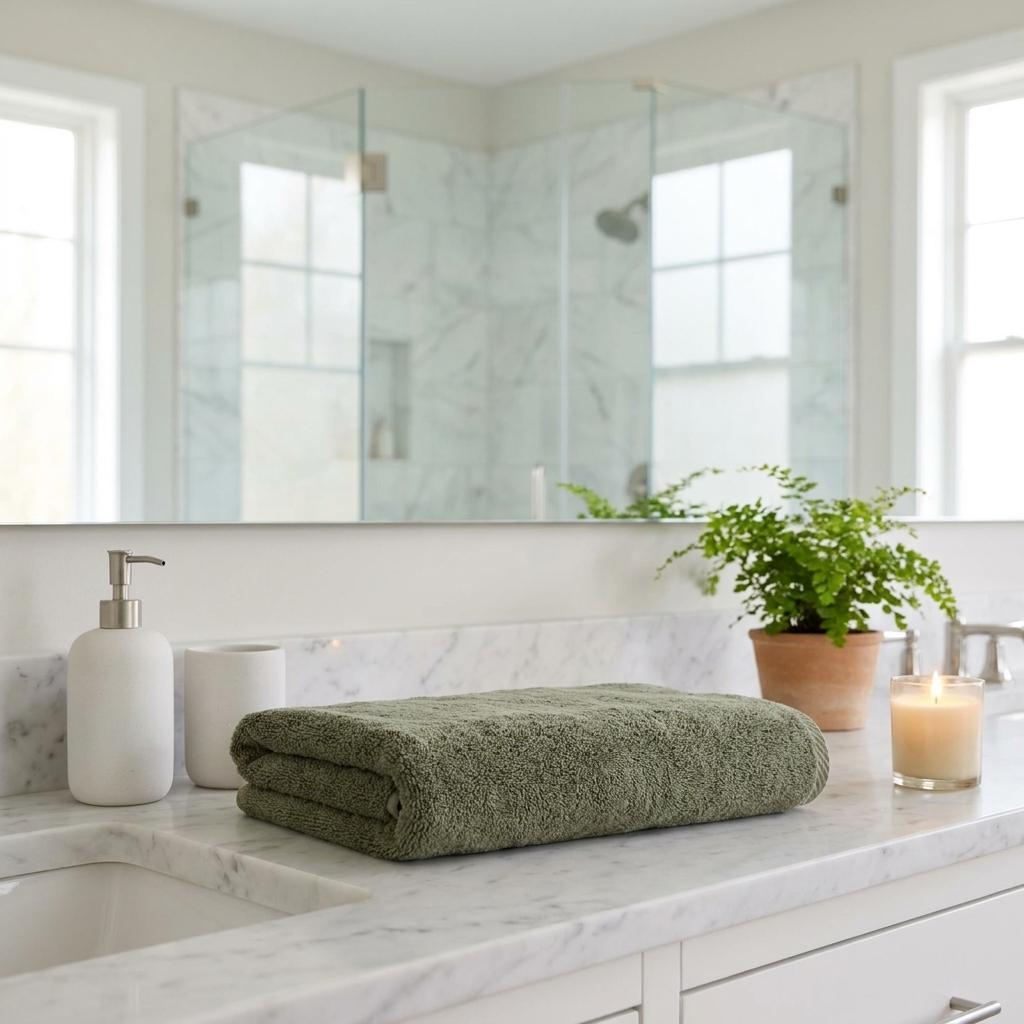 755997 Green Turkish Cotton 40 x 70 in. Bath Sheet