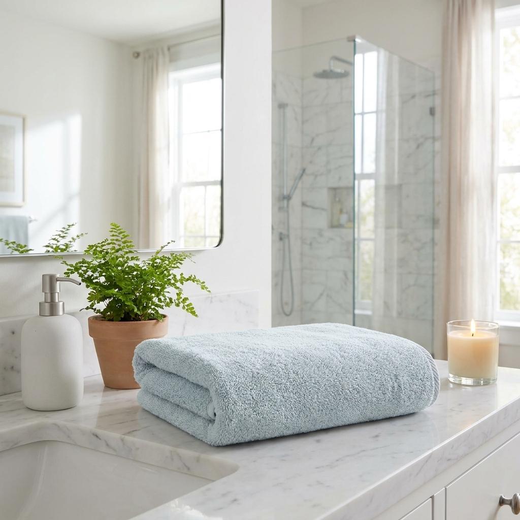 755999 Aqua Turkish Cotton 40 x 70 in. Bath Sheet