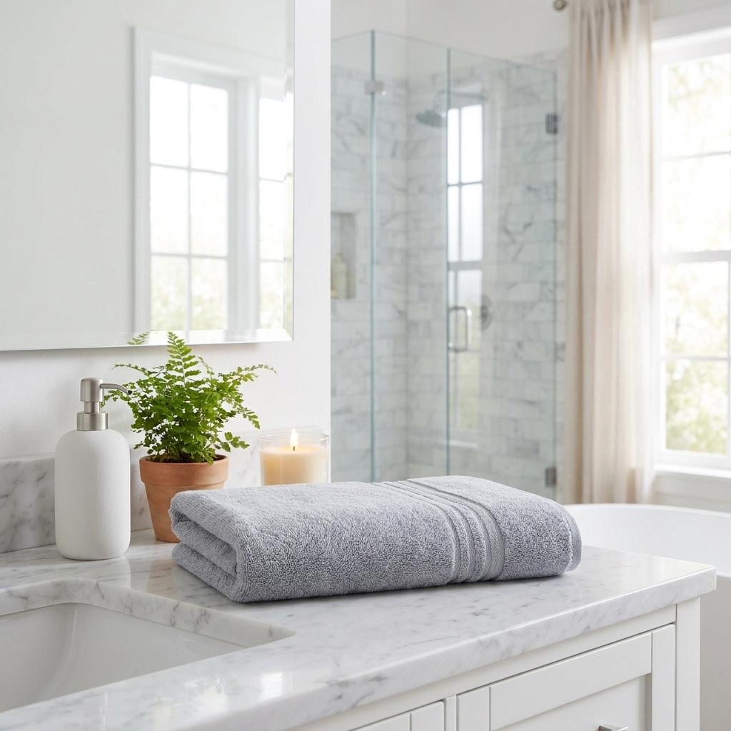 756007 Light Gray Turkish Cotton 35 x 66 in. Bath Sheet