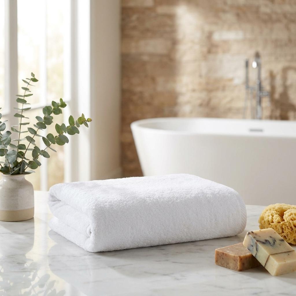 756175 White Turkish Cotton 27 x 54 in. Bath Towel
