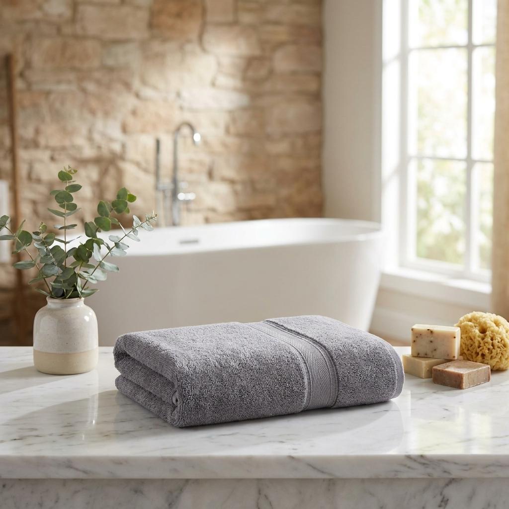 755994 Dark Gray Turkish Cotton 40 x 60 in. Bath Sheet