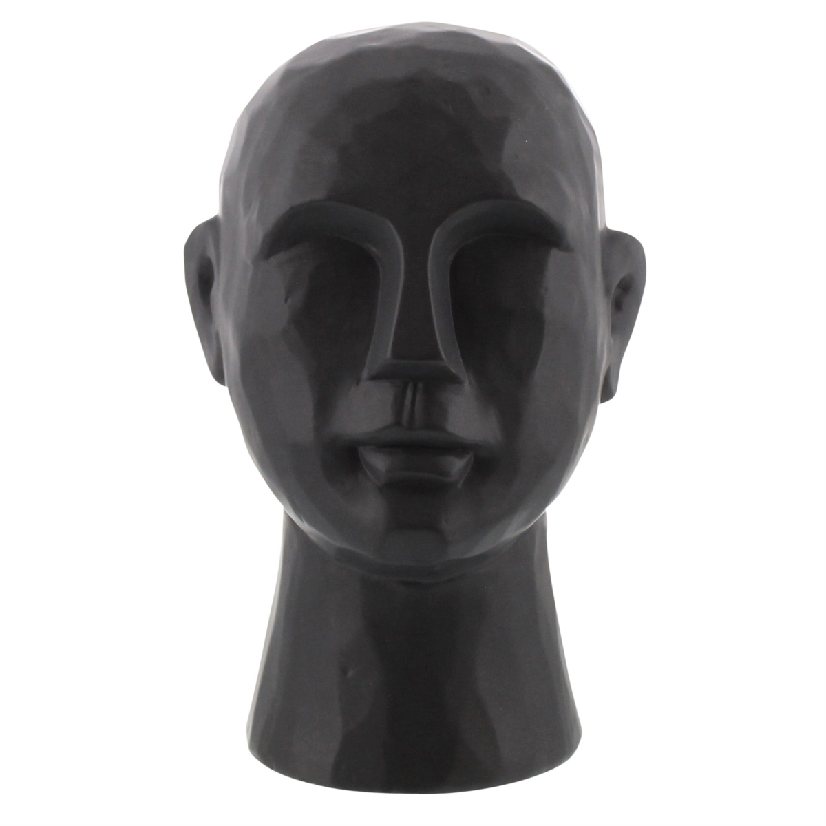 HomeRoots 11" Matte Black Ceramic Bust Decorative Sculpture