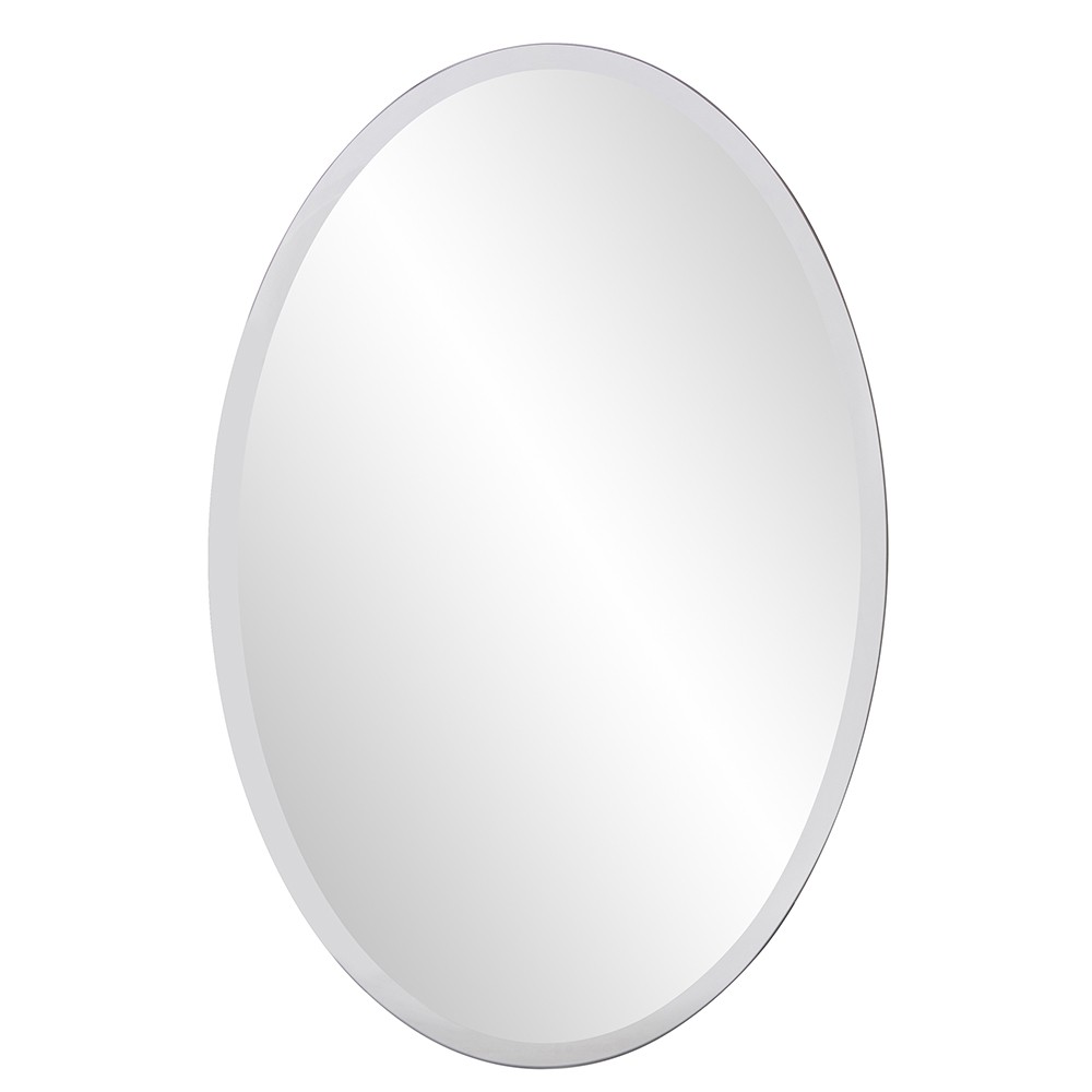 384174 Oval Shaped Frameless Mirror