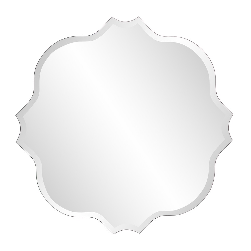 384186 Frameless Scalloped Wall Mirror