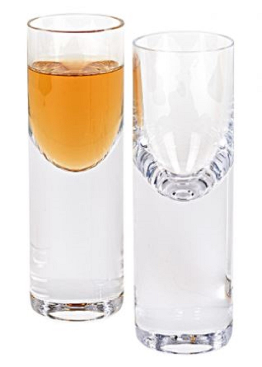 Picture of HomeRoots 386760 Mouth Blown Crystal Long Shot Glasses - Set of 2