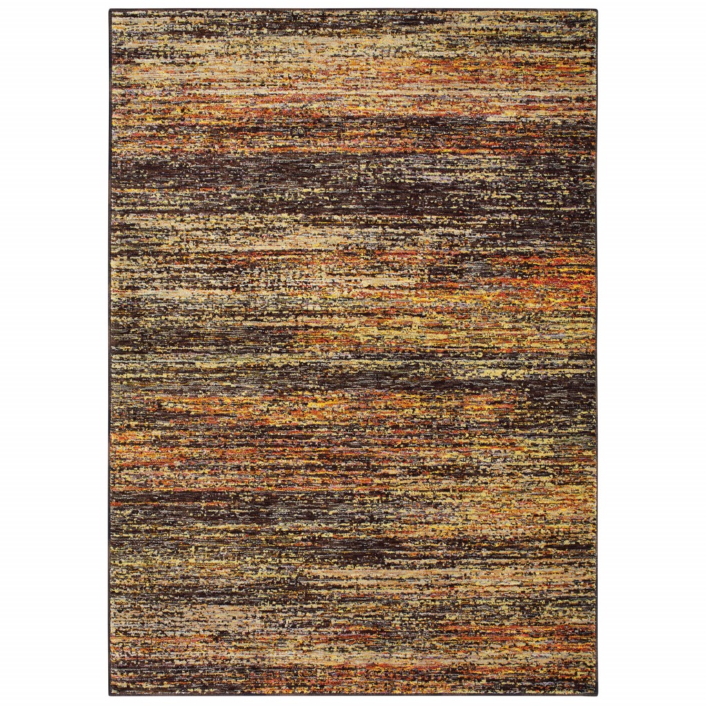 9 x 12 ft. Gold & Slate Abstract Area Rug