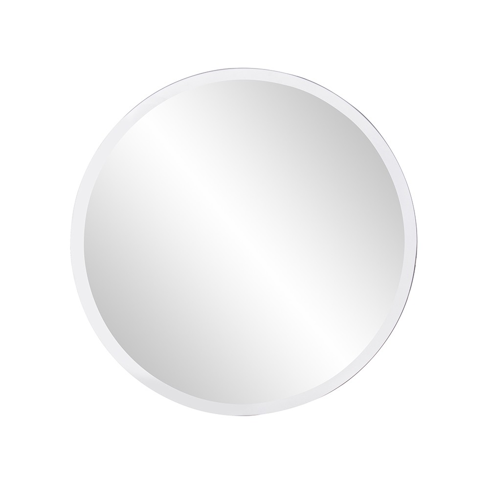 12 x 12 in. Minimalist Round Mirror with Beveled Edge