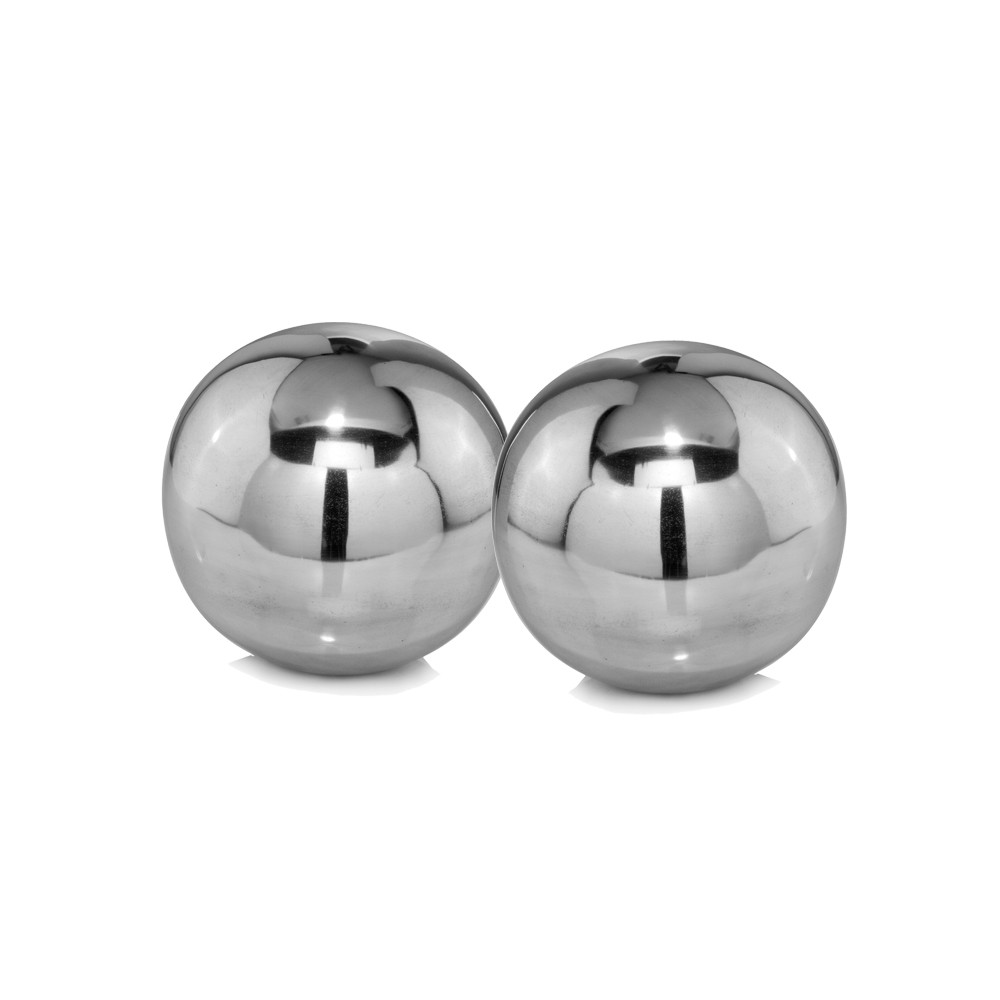 383738 Shiny Polished Aluminum Spheres - Set of 2