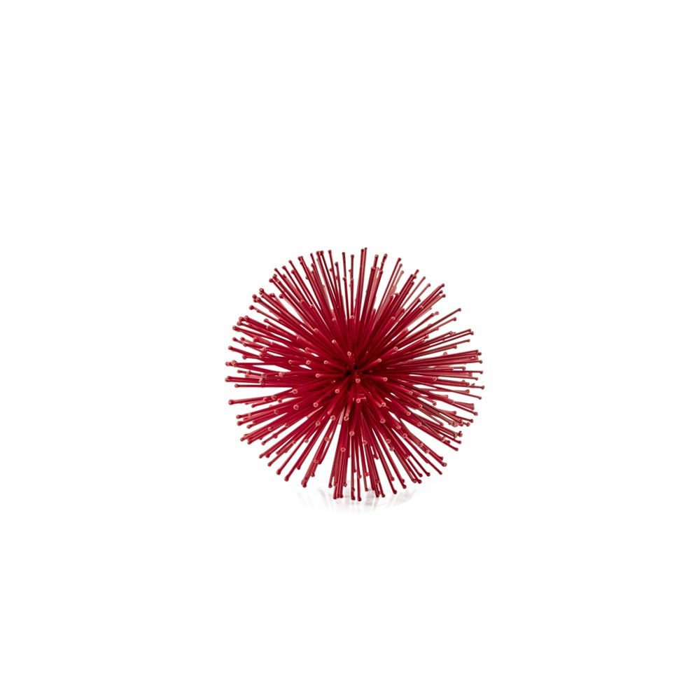 Mini Spiky Sphere Home Accent Filler, Red
