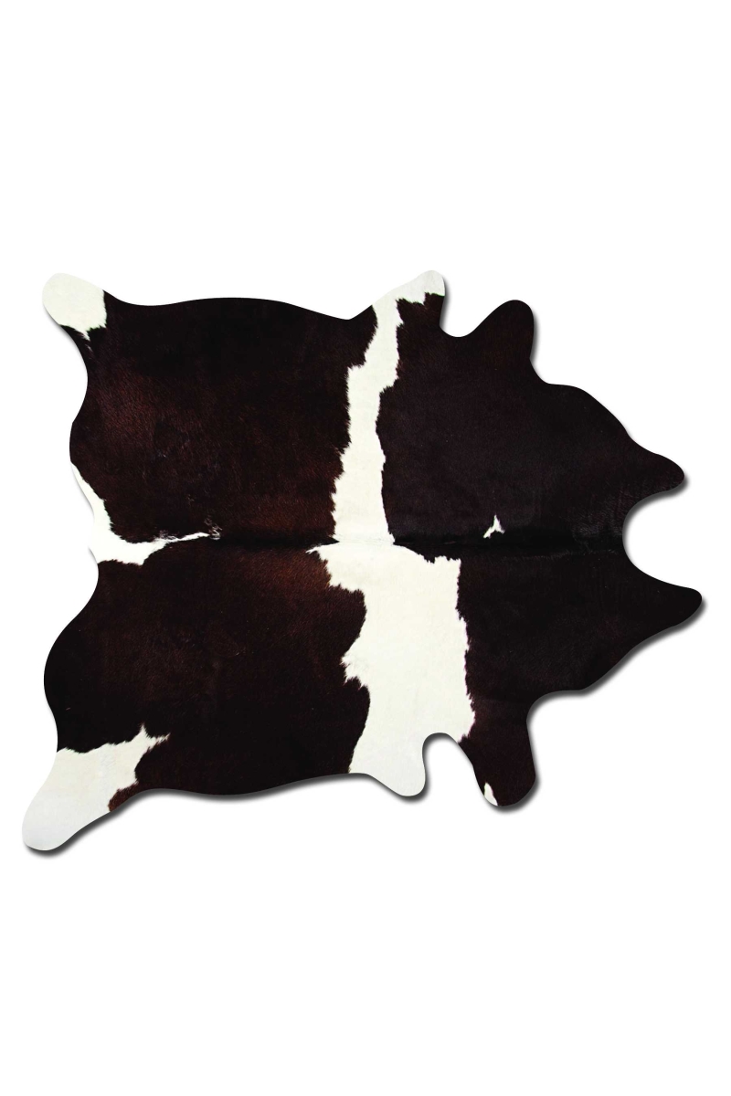 293174 0.25 x 6 x 7 in. Kobe Cowhide Rug  Chocolate & White