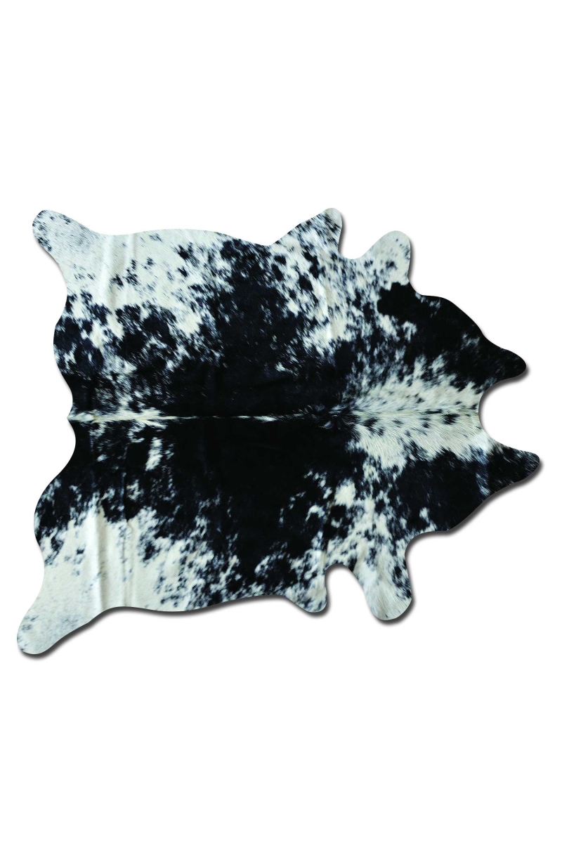 0.25 x 6 x 7 in. Kobe Salt & Pepper Cowhide Rug  Black & White