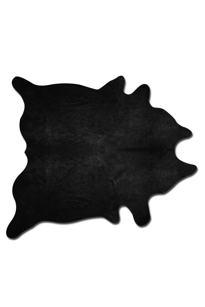 0.25 x 6 x 7 in. Geneva Cowhide Rug Black