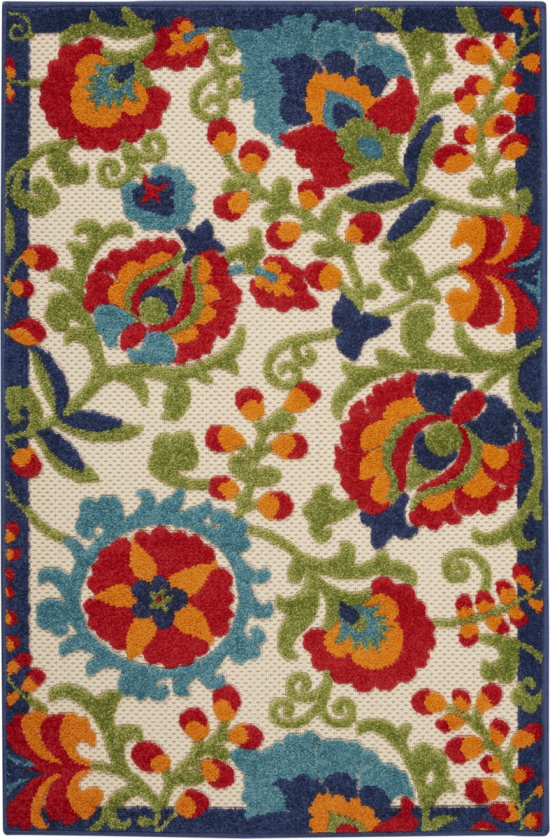3 x 4 ft. Multi Color Mediterra Indoor & Outdoor Area Rug