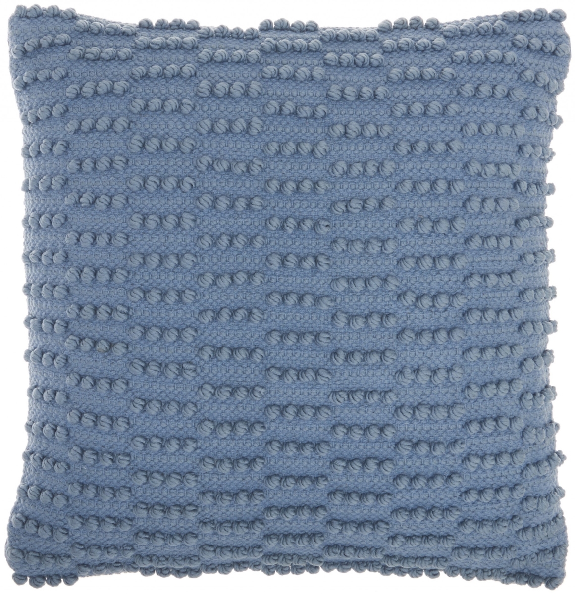 18 x 18 in. Ocean Blue Textured Broken Stripes Throw Pillow