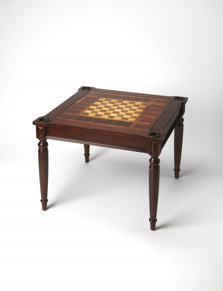 Picture of HomeRoots 389911 30 x 36 x 36 in. Traditional Cherry Multi Game Table, Dark Brown