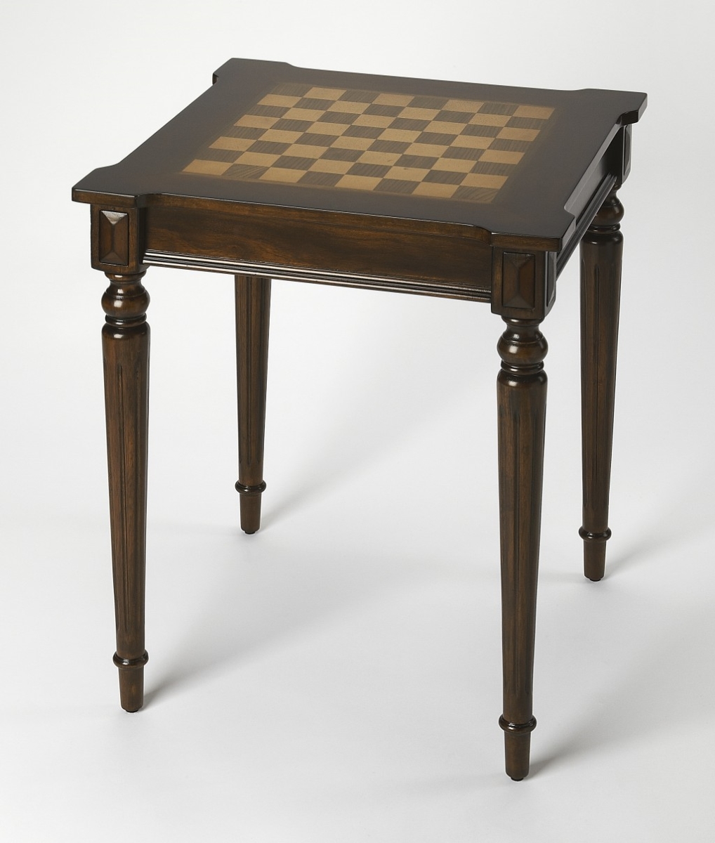 Picture of Home Roots 389929 Traditional Cherry Game Table, Dark Brown