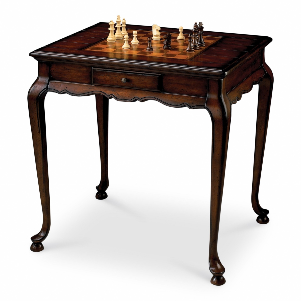 Picture of HomeRoots 389945 Traditional Cherry Game Table&#44; Dark Brown