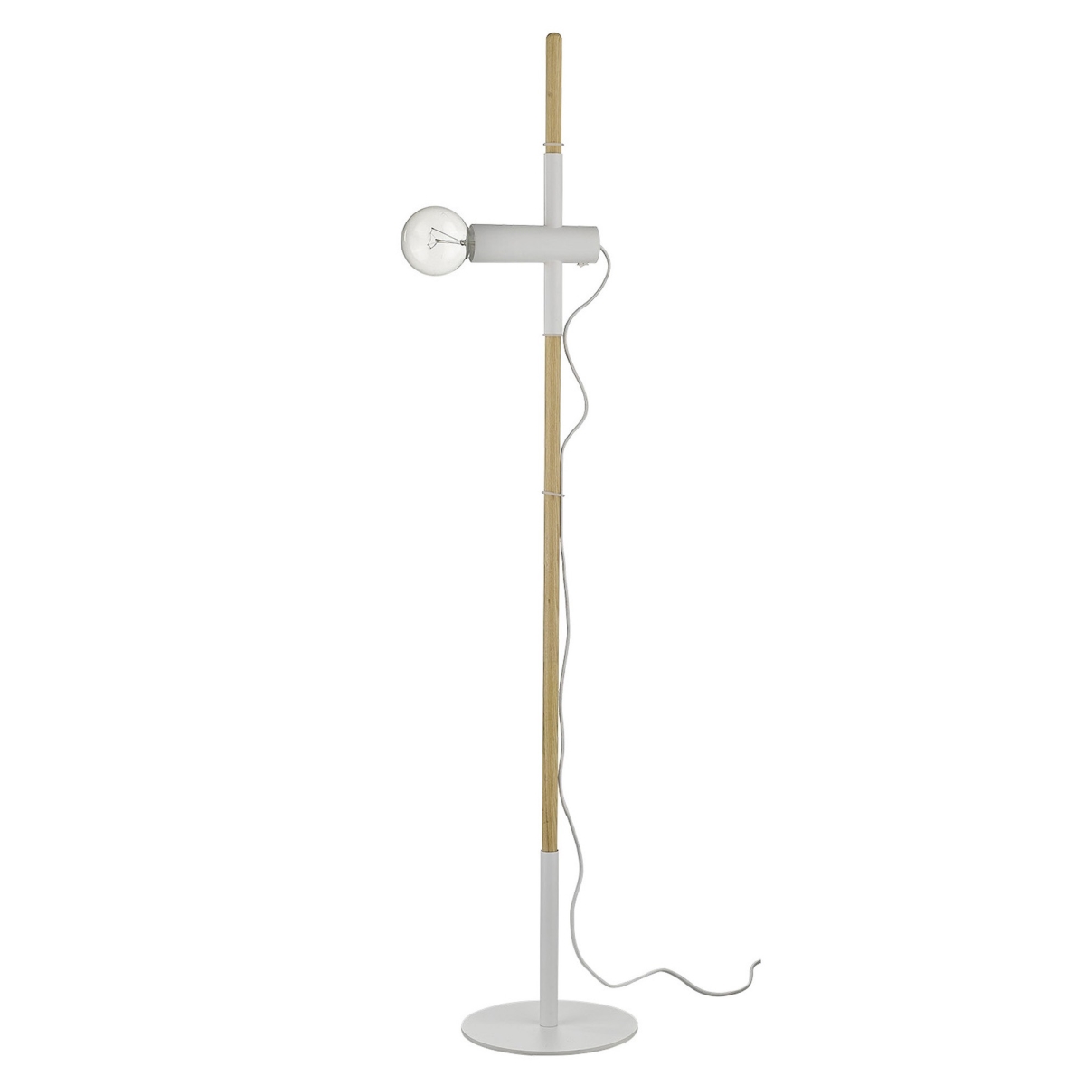 55.25 x 10 x 10 in. Hilyte 1-Light White Floor Lamp