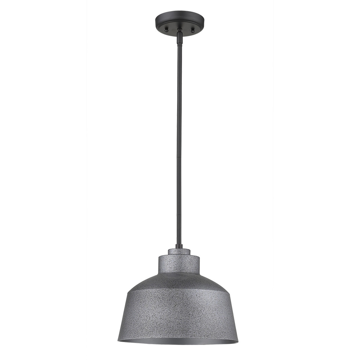 10.25 x 12 x 12 in. Barnes 1-Light Gray Convertible Pendant