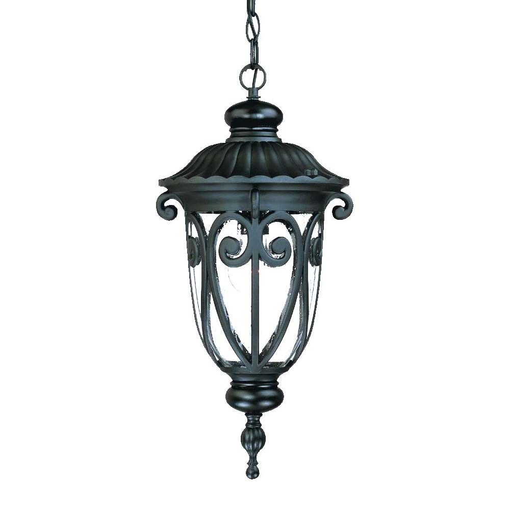 Picture of HomeRoots 397968 20.5 x 9.38 x 9.38 in. Naples 1-Light Matte Black Hanging Light