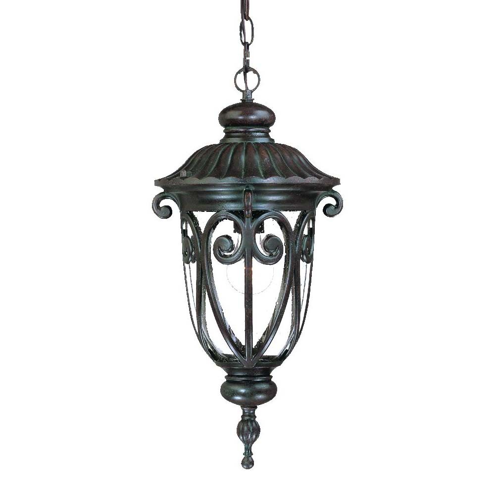 Picture of HomeRoots 397969 20.5 x 9.38 x 9.38 in. Naples 1-Light Marbelized Mahogany Hanging Light