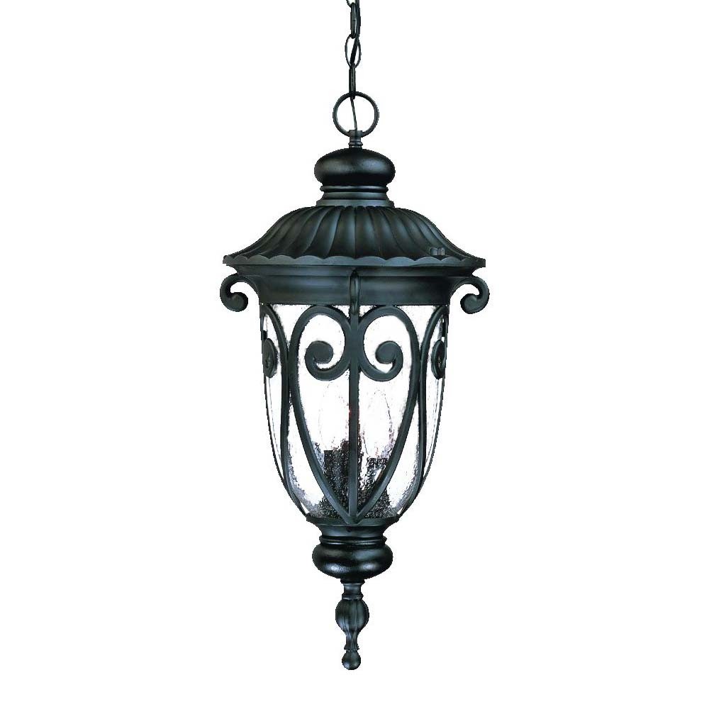 Picture of HomeRoots 397970 24.5 x 11.25 x 11.25 in. Naples 3-Light Matte Black Hanging Light