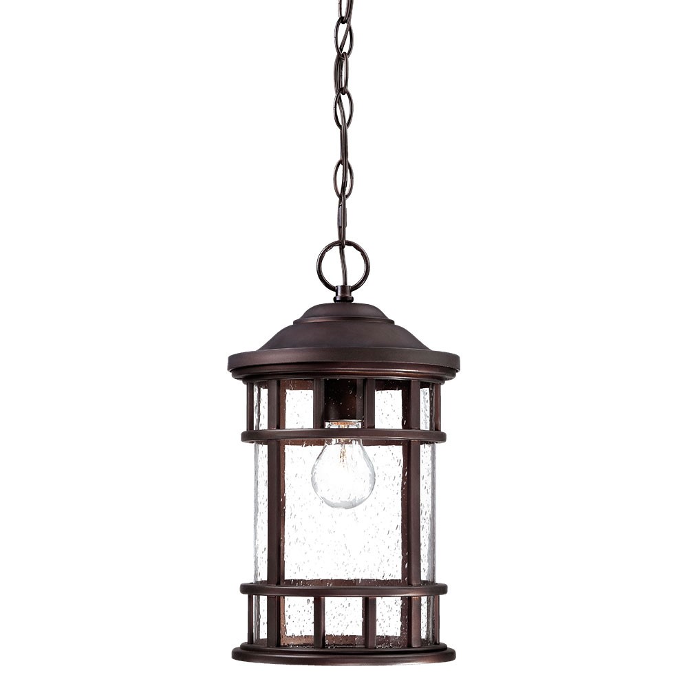 Picture of HomeRoots 397974 15.25 x 8.75 x 8.75 in. Vista II 1-Light Architectural Bronze Hanging Light