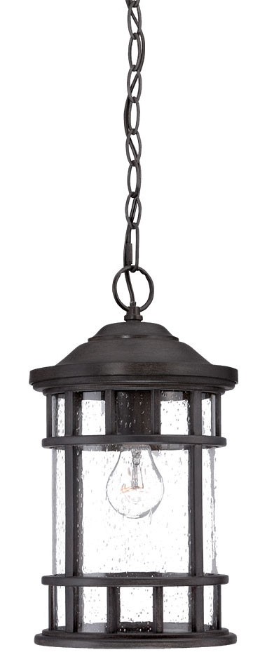 Picture of HomeRoots 397975 15.25 x 8.75 x 8.75 in. Vista II 1-Light Black Coral Hanging Light